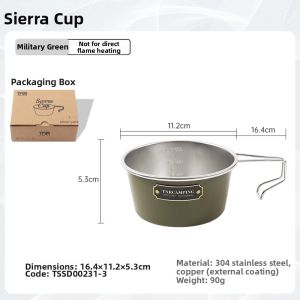 TNR | Portable 304 Stainless Steel Multifunctional Camping Tableware