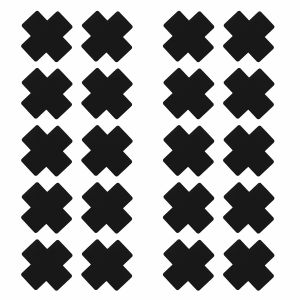 US STOCK 20pcs Black Women Cross Shape Self-Adhesive Disposable Satin Nipple Cover Breast Pasties Stickers for Strapless Clothes