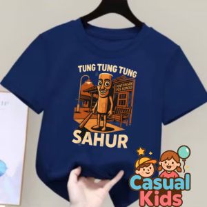 CASUAL KIDS - TUNG TUNG SAHUR KAOS ATASAN ANAK -LAKI-LAKI & PEREMPUAN (2-13 tahun)