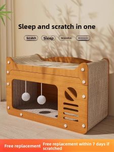 Snowlover | High-Quality Durable Cat Scratching Post with Integrated Cat House