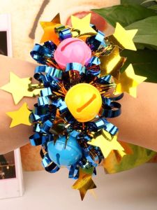 Childrens Day School Sports Meeting Atmosphere Props Kindergarten Wrist Flower Dance Performance Bell Bracelet Kids Cheerleading