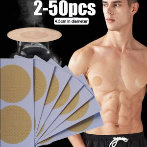 2-50PCS Mens Nipple Cover Adhesive Nipple Guard Stickers Breast Patch for Men Mens Tape Pasties Patch
