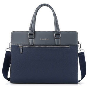 Trendy Large Capacity Business Briefcase Leather Handbag for Men Women Commuter Crossbody Computer Bag PU Synthetic Leather