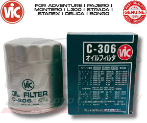 Quick S/R Automotive Vic C306 Oil Filter for Adventure Pajero Montero L300 Strada Starex Delica 1pc