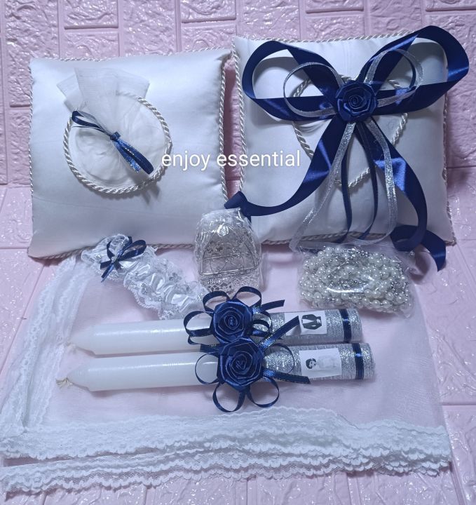 wedding accessories set of Ring bearer pad aras coins pad veil