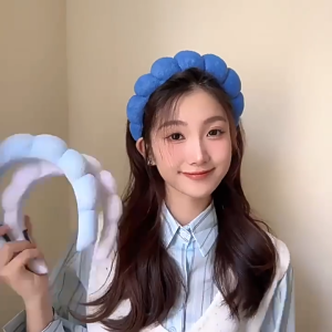 Bando Busa Tebal Jumbo Fluffy Empuk Polos Bandana Korea Fashion Headband Aksesoris Rambut Wanita HG BDO14