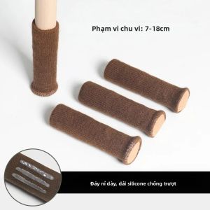 4 Miếng Bọc Chân Ghế Bằng Nỉ Acrylic Dày Chống Trượt Bảo Vệ Sàn Nhà Cho Bàn Ghế - Chân Hình Tròn Vuông Không Đều