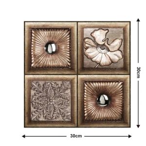 Self-adhesive SIZE: 30CMX30CM European sofa background wall sticker 3D three-dimensional sticker wallpaper creative bedside soft package decoration renovation waterproof