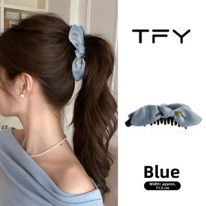 TFY | Elegant High Ponytail Hair Clip Satin Bow New Style