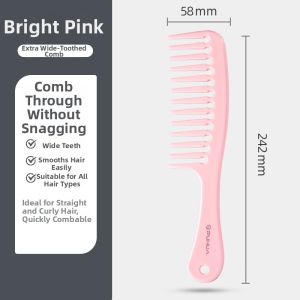 PUHUA | Antitangle Wide Toothed Comb for Curly Hair Styling