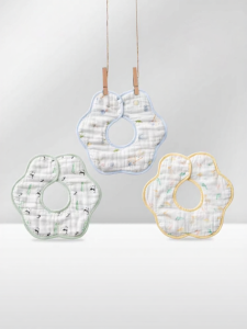 SHI YUE JIE JING | Soft Cotton Easy Wash Baby Bib