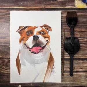 F-107 Watercolor Painting Wide Board Brush 80/100mm Large Board Brush Art Tools Water Color Painting Background Paint Brushes