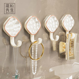 Strong Adhesive Glacier Pattern Hook No Drilling Required Mr Grocery JOJOS L PD Luxury Home Use Hook Wheel Included