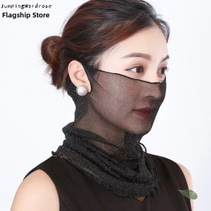 Silk Scarf Headband Neck Cover Sun Protection Lightweight Spring Summer Autumn Ladies Decorative Scarf Korean Style Floral Pattern