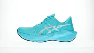 ASICS Women NOVABLAST 6 Running Shoes in Energy Aqua/White