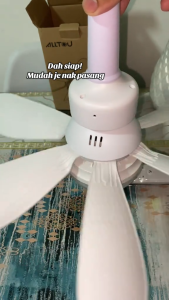 ALLTOU Ceiling Fan Light 3CCT 40W E27 Remote Control Dimmable Adjustable 3 Colors 3 Wind Speed Kipas 风扇灯