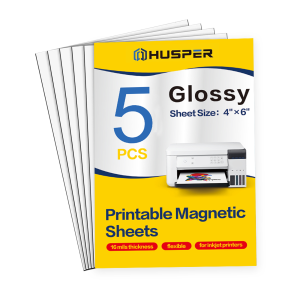 5/10 Sheets 4x6inch Magnetic Photo Paper Matte/Glossy Finish Flexible Inkjet Printable Sheets for Home & Office Use