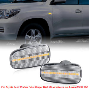 2pcs Side Marker Light For Toyota Prius Kluger Wish Land Cruiser 200 Prado 120 RAV4 Altezza Lexus IS300 Amber Turn Signal Lamp