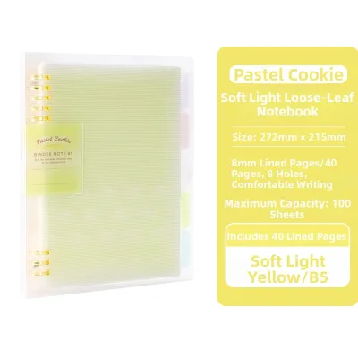 KOKUYO | Pastel Colored Removable Loose Leaf Notebook