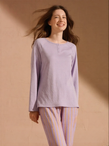 ManiForm | Printed Cotton Comfort Long Sleeve Sleepwear For Deep Sleep