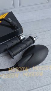 PAKET Spion Motor Model X1 Yamaha 125z SPION MOTOR KACA DATAR BENING ORIGINAL MOSCOW SET SAMBUNGAN DRAT + HANFAT GRIP HONDA STANDAR KARET HITAM HANDGRIP KIRI KANAN + JALU BANDUL STANG PCX CHROME CROM VarioBeatNmaxAeroxLexi FizrJupiter Z Jupiter MX