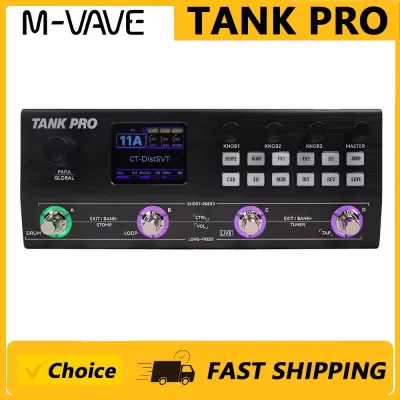 M-VAVE | M-VAVE TANK PRO AI Neural Network Modeling Guitar Comprehensive Multi-effects Pedal Device Third-party IR Loading OTG Recording