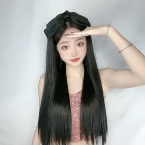 Wig Bando Pita Cantik Wanita Simple Elegan Korean Version / Wig Bandana Rambut Panjang Wanita