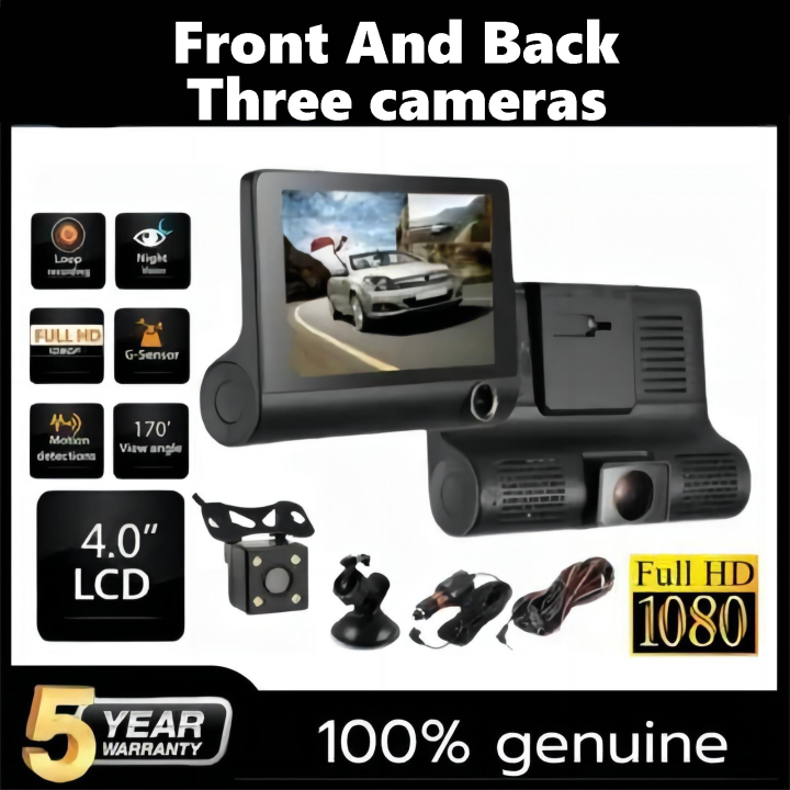 Lenovo Dash Camera For Car With Night Vision 1080p Dual Lens Front And