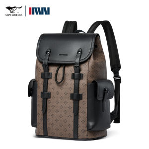 SEPTWOLVES Laptop Backpack Men: Large Capacity & Waterproof for Business Trips