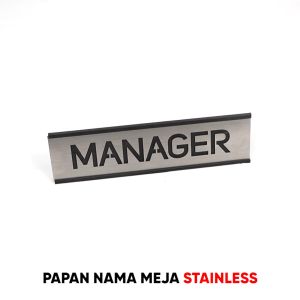 Papan Nama Meja Stainless