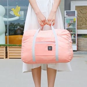 Túi xách du lịch gấp gọn mỏng nhẹ chống nước Có thể treo trên thanh kéo vali 5Màu
