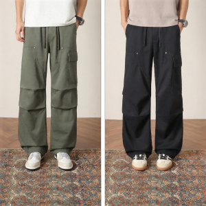 izzue | Utility Style Loose Fit Cotton Cargo Pants Summer Youth Wear