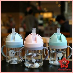 ขวดหัดดื่ม ป้องกันการสำลักขวดน้ำเด็ก 250ML ถ้วยหัดดื่ม ลายการ์ตูน