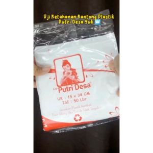 Kantong Kresek HD Putih Ukuran 28x48 Cm - 50 Pcs