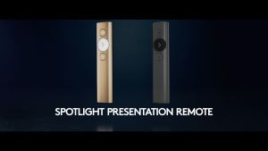 Logitech Spotlight Presentation Remote - Universal Wireless Presentation Clicker with Laser Pointer Advanced Digital Highlighting Bluetooth 30 m Range and Quick Charging