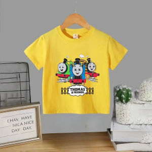 Thomas The Train Kids Short Sleeve T-shirt Summer Casual Breathable Comfortable Relaxed Design Top for Boys and Girls
