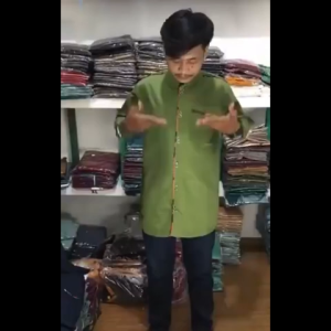 HNSN Koko Sultan Toyobo Baju Kemeja Muslim Premium Qurta Pria Bahan Toyobo Original Japan - Mint