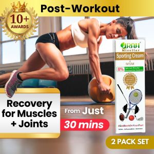 (Twin Pack) Urah Sporting Cream + MSM - For Joints & Muscle Quick Recovery. Micellar Glucosamine Supplement Cream