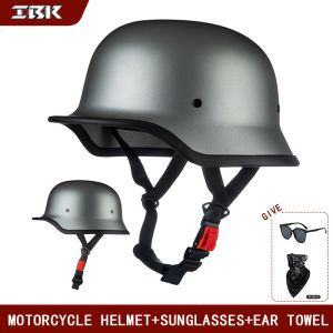 Motorcycle helmet German soldier helmet motorcycle retro ladle helmet Kazakhstan mens and womens electric cruise motorcycle ha