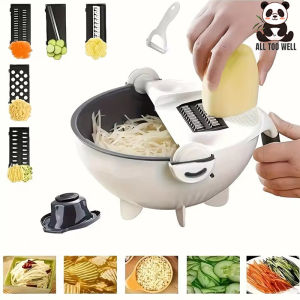 Multi-Function Vegetable Chopper Potato Shredder Slicer Grater Kitchen Convenience Vegetable Cutter With Drain Basket