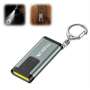 Mini COB LED Keychain Flashlight Rechargeable Portable Torch With Keychain Rear Clamp Outdoor Lamp For Camping Walking
