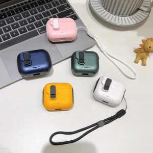 เคสหูฟังสําหรับ Airpods 4 Pro&Pro 2 1&2 3 แอร์พอร์ด Airpods Case ฝาครอบเอียร์บัดแม่เหล็กพร้อมพวงกุญแจ เคสกันกระแทก