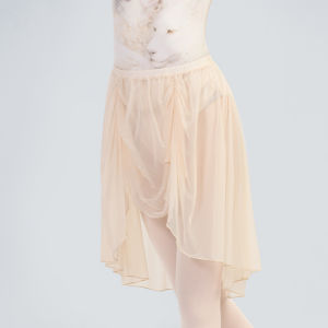 daydance | Women Girls Ballet Skirt Adult Dance Skirt Petal Gauze Skirt Front Pleated Mid-length Soft Mesh Skirts