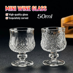 Vacaka Household Diamond Goblet Wine Whiskey Glass 50ML Champagne Fruit Juice Wine Glass 1Pc