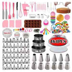 DIHUANTUO | Flower Icing Cream Piping Russian Nozzles Cake Turntable Set