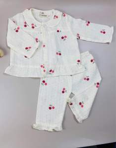 Bộ đồ dài cho bé gái chất Xô musslin cao cấp  đồ ngủ máy lạnh cho bé  nhiều họa tiết dễ thương  size từ 0-20kg