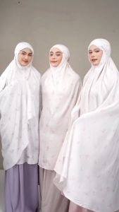 TAZBIYA MUKENA HAILYA SERIES I Mukena Rayon | Mukena Dewasa I mukena motif bunga I mukena motif flower I mukena meccanism