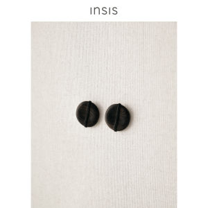 INSIS FEMME | Minimalist Elegant Rosewood Irregular Round Disc Earrings