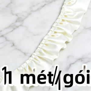 1 Mét/cuộn 5.5cm Vải Ren Xếp Ly Hai Lớp Kiểu Công Chúa Làm Phụ Kiện Váy Thủ Công Tự Làm Chất Liệu Polyester/nylon Thoải Mái