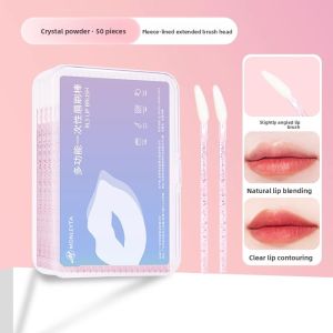 MONLEYTA | Disposable Velvet Lip Brush Stick Portable Makeup Artist Professional Lipstick Lip Gloss Lip Mud Blending Beauty Tools